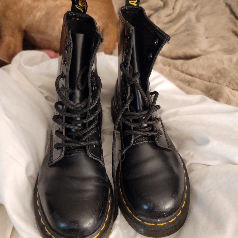 Dr Martens 1460 W Black Leather Boots
